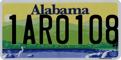 AL license plate 1AR0108