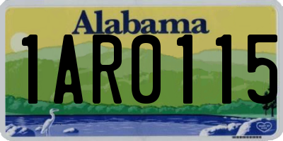 AL license plate 1AR0115
