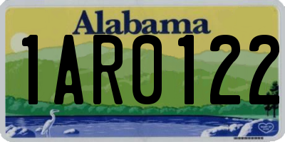 AL license plate 1AR0122