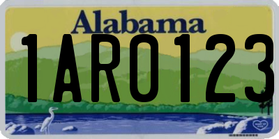AL license plate 1AR0123
