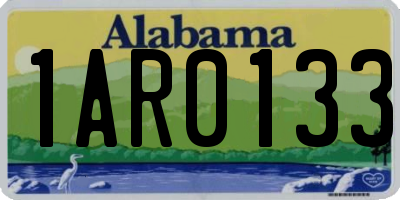 AL license plate 1AR0133