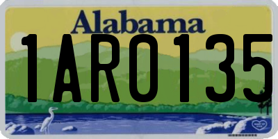 AL license plate 1AR0135