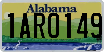 AL license plate 1AR0149