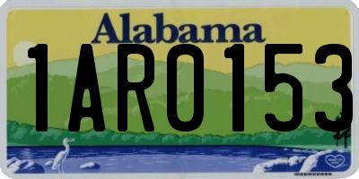 AL license plate 1AR0153