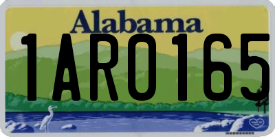 AL license plate 1AR0165