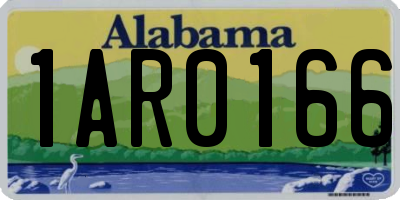 AL license plate 1AR0166