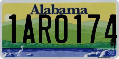 AL license plate 1AR0174
