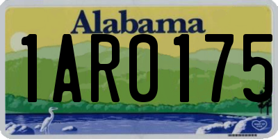 AL license plate 1AR0175