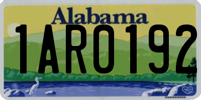 AL license plate 1AR0192