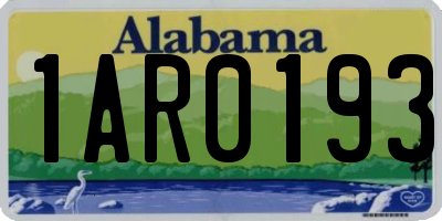 AL license plate 1AR0193