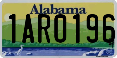 AL license plate 1AR0196