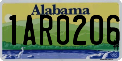 AL license plate 1AR0206