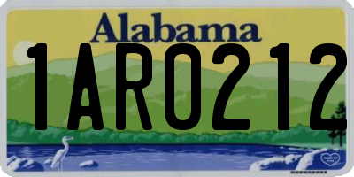 AL license plate 1AR0212