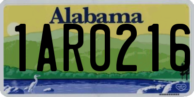 AL license plate 1AR0216