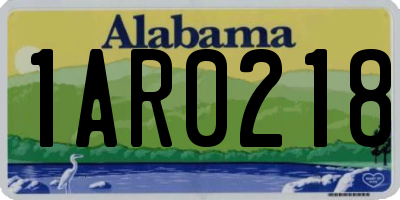 AL license plate 1AR0218