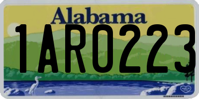 AL license plate 1AR0223