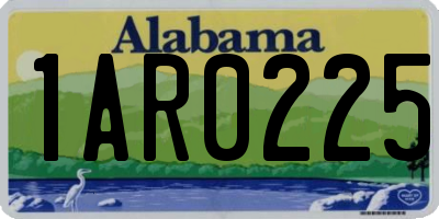 AL license plate 1AR0225