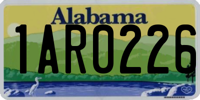 AL license plate 1AR0226