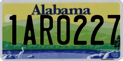AL license plate 1AR0227