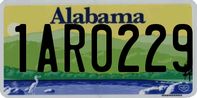 AL license plate 1AR0229