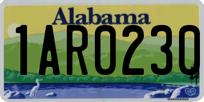 AL license plate 1AR0230