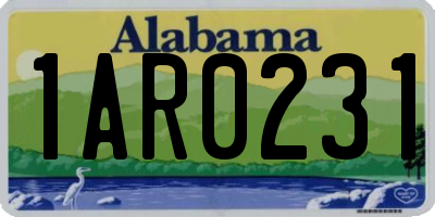 AL license plate 1AR0231