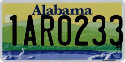 AL license plate 1AR0233