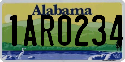 AL license plate 1AR0234