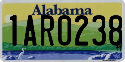 AL license plate 1AR0238