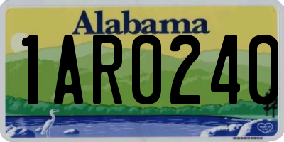 AL license plate 1AR0240