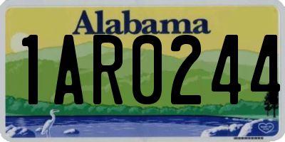 AL license plate 1AR0244