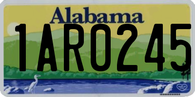 AL license plate 1AR0245