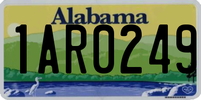 AL license plate 1AR0249