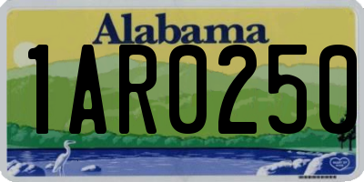 AL license plate 1AR0250