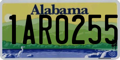AL license plate 1AR0255