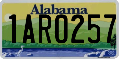 AL license plate 1AR0257