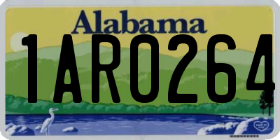 AL license plate 1AR0264