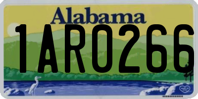 AL license plate 1AR0266
