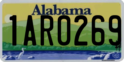 AL license plate 1AR0269