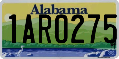 AL license plate 1AR0275