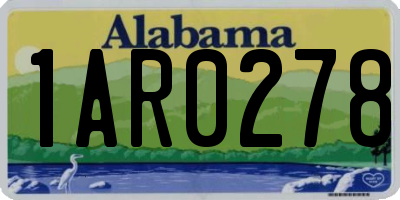 AL license plate 1AR0278