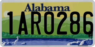 AL license plate 1AR0286