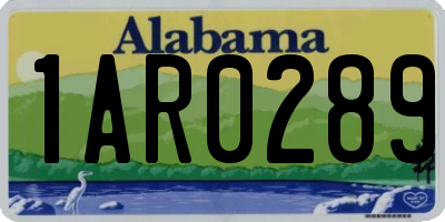 AL license plate 1AR0289