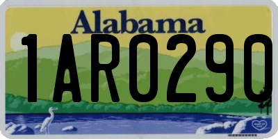 AL license plate 1AR0290