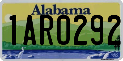 AL license plate 1AR0292