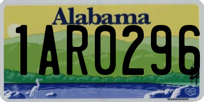 AL license plate 1AR0296