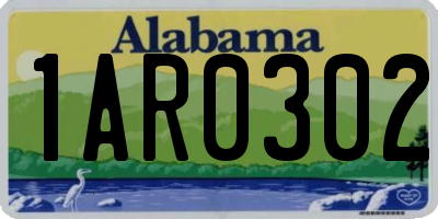 AL license plate 1AR0302