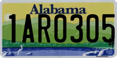 AL license plate 1AR0305