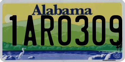 AL license plate 1AR0309
