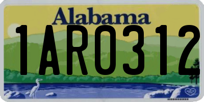 AL license plate 1AR0312